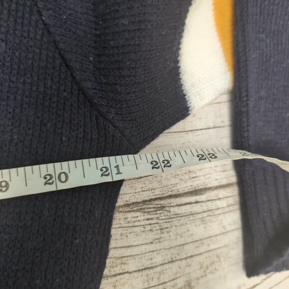 Vintage 1980's School Uniform V Neck Black Sweater EM Men Size Large - Picture 4 of 7